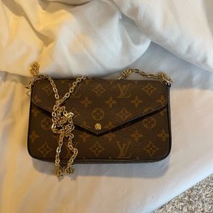 Black and brown purse